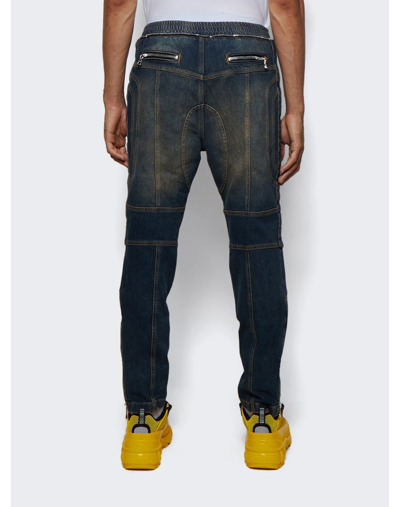 Balmain | Men | Knee-pads Destroyed Rider Jeans | Blue
