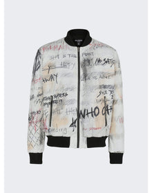 Balmain | Men | Printed Nylon Graffiti Teddy Jacket | Multicolor
