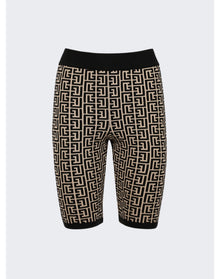 Balmain | Women | Monogram Cyclist Shorts | Black