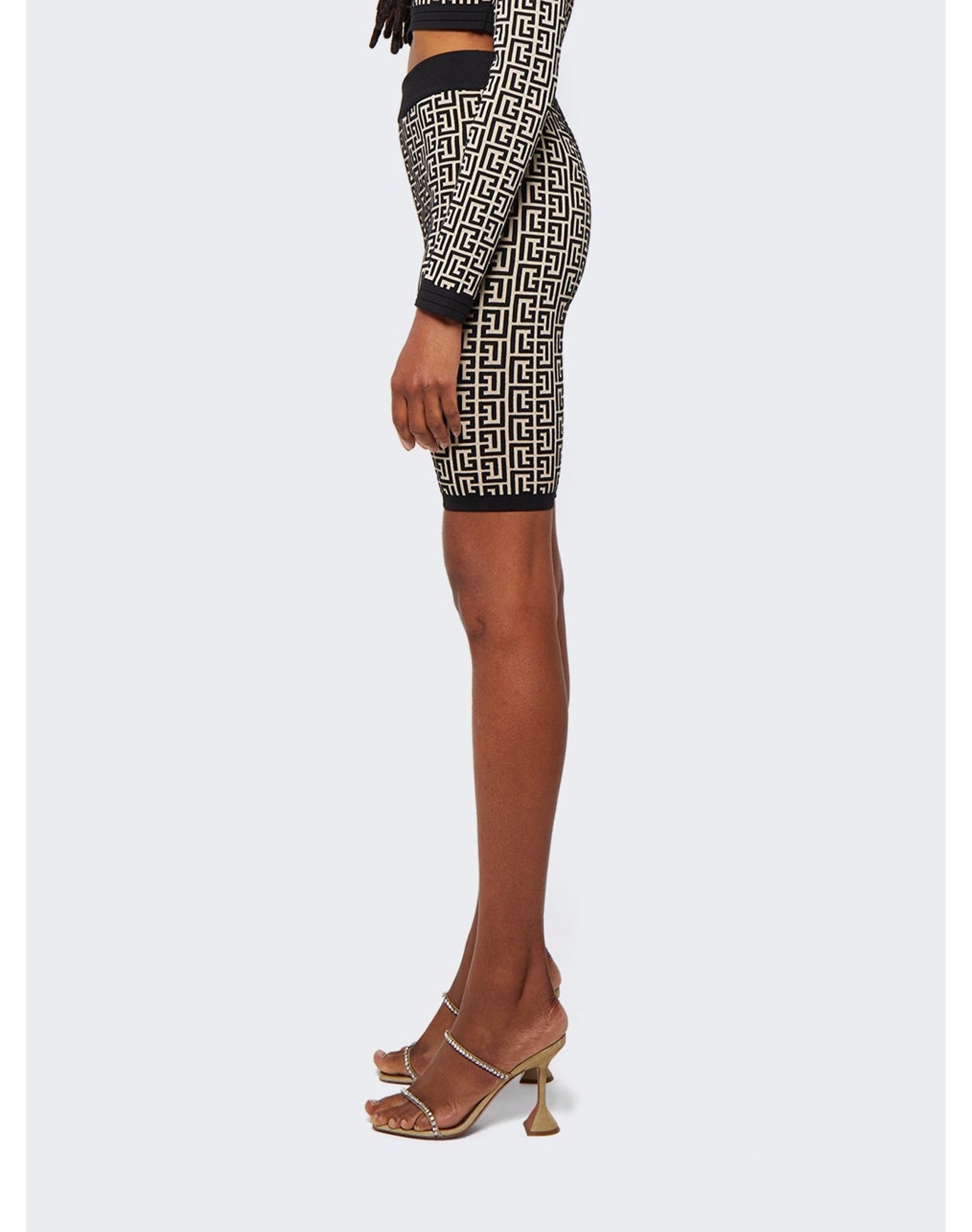 Balmain | Women | Monogram Cyclist Shorts | Black