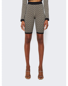 Balmain | Women | Monogram Cyclist Shorts | Black