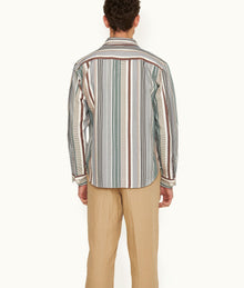 Barkley Jacquard Stripe Cotton Resort Overshirt Woven | Multi