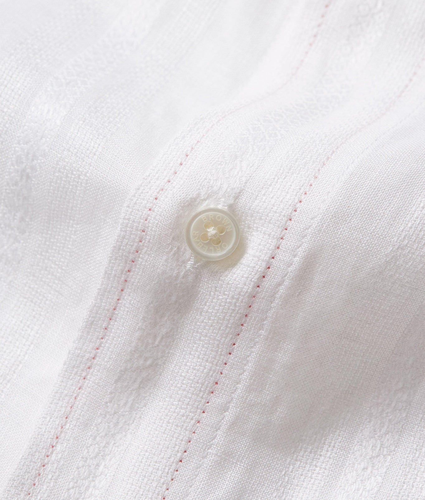 Barkley Tonal Waffle Stripe Linen Resort Overshirt Woven | White