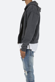 Basic Zip Up Hoodie | Vintage Black