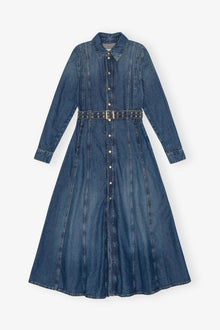 Belted Maxi Dress | Mid Blue Vintage