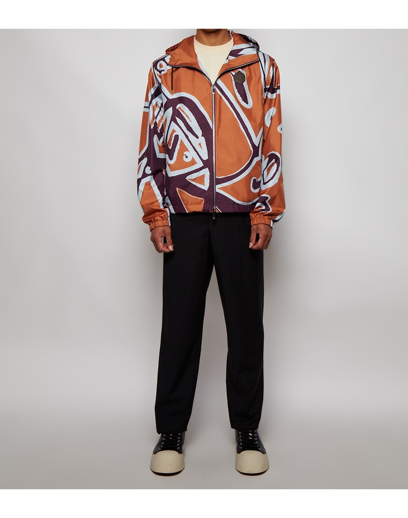 Berluti | Men | Tall Neckline Sweatshirt | Clay Orange x Purple