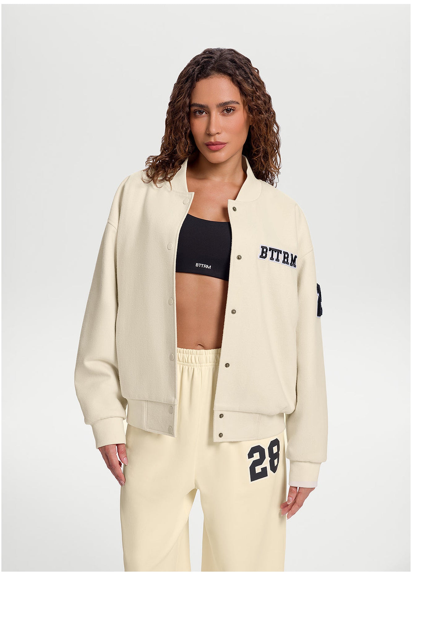 Better League Varsity Jacket | Creamy White