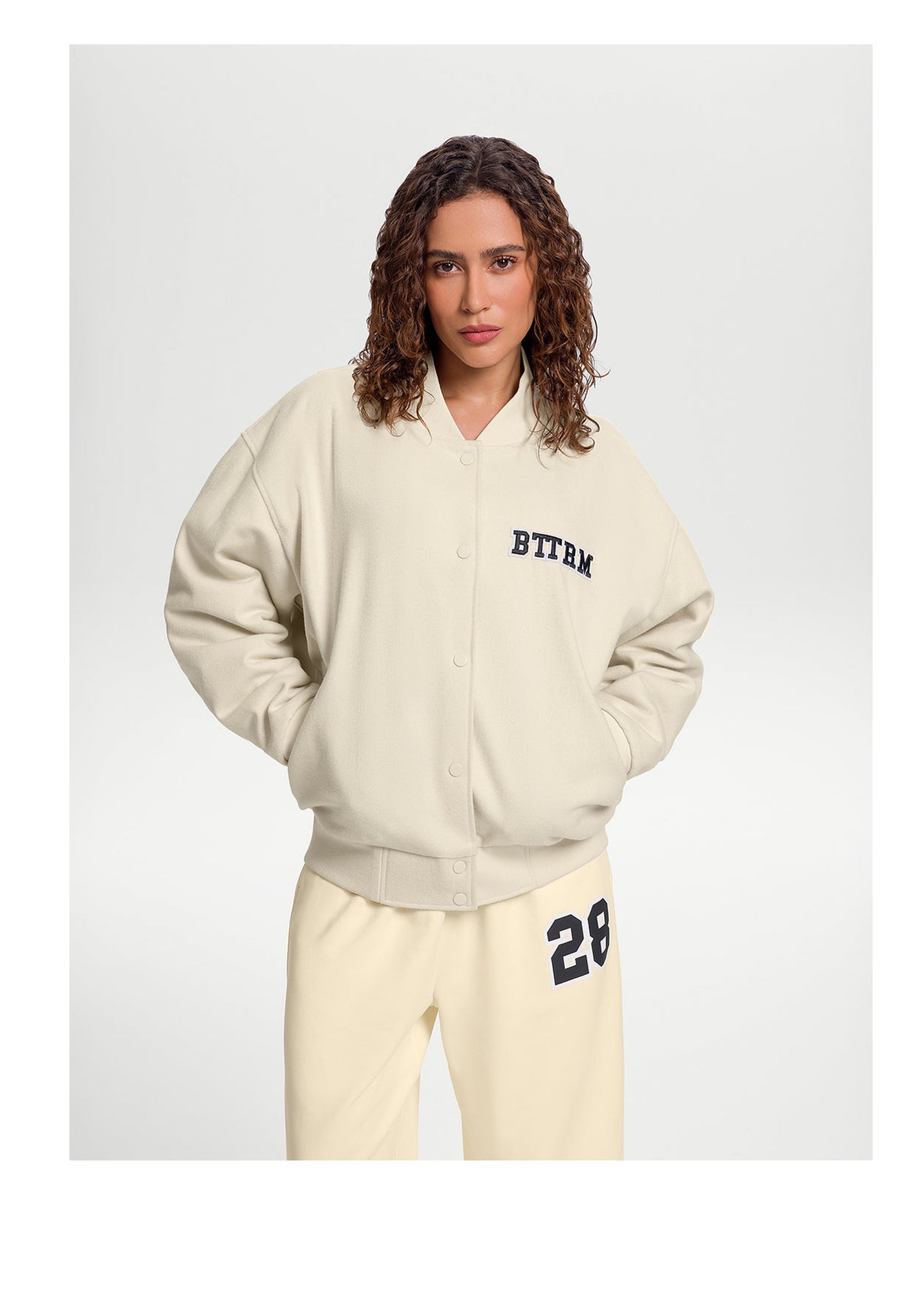 Better League Varsity Jacket | Creamy White