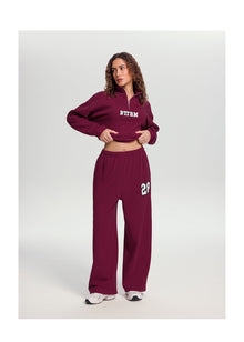 Better League Wide-Leg Sweatpants | Burgundy