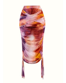 Bina Mesh Skirt | Dandi Print