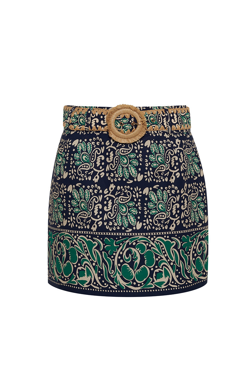 Blaze Mini Skirt | Le Stampe Eve Blue