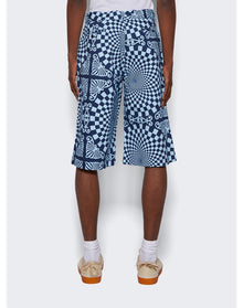 Bluemarble | Men | Folk Checkerboard Print Shorts | Blue