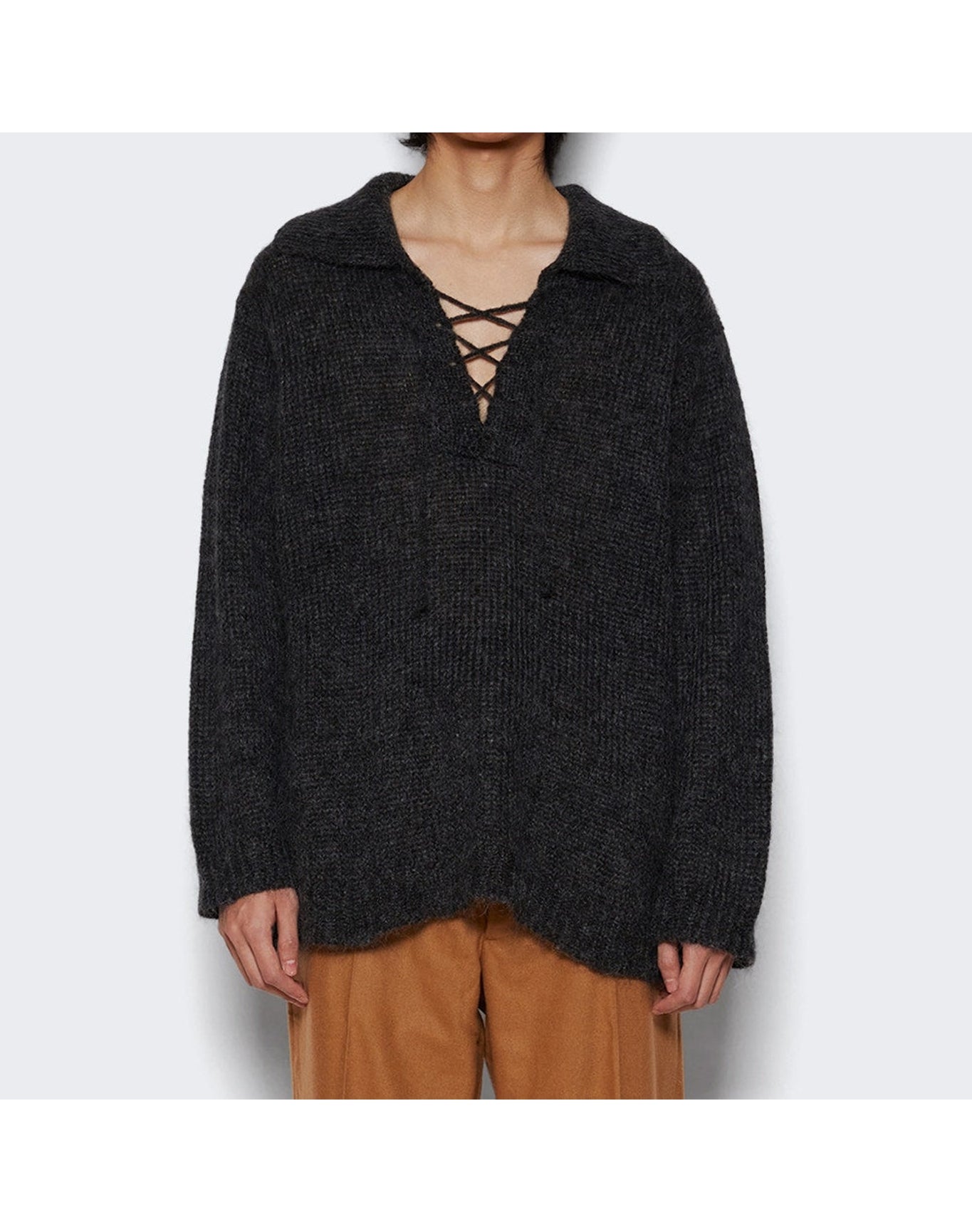 Bode | Men | Alpine Pullover Sweater | Grey