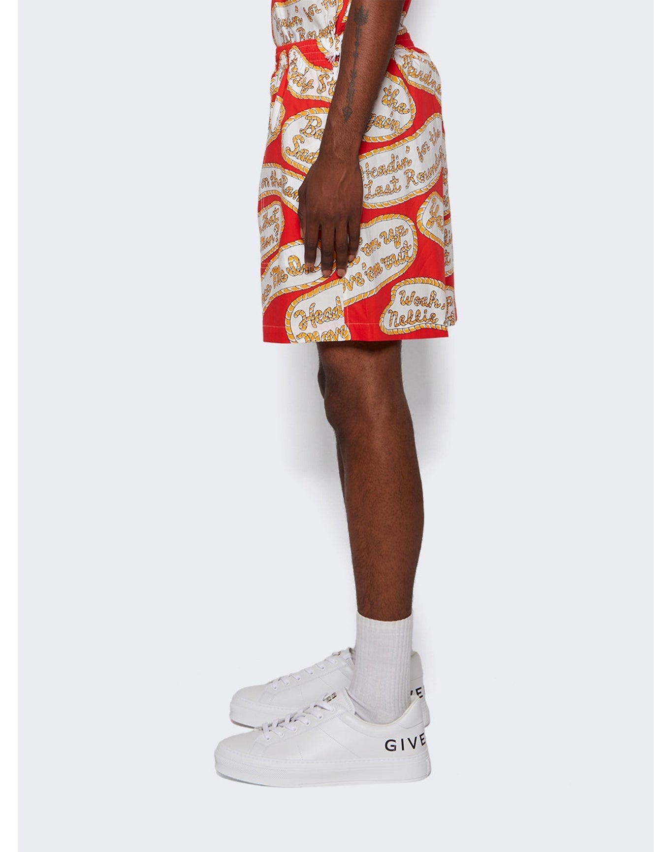 Bode | Men | Rodeo Slogan Shorts | Multicolor