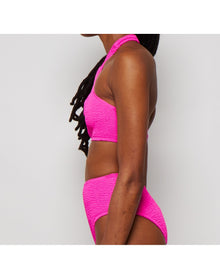 Bond-Eye | Women | Car Crop Eco Bikini Top | Bright Pink