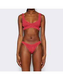 Bond-Eye | Women | Nino Crop Bikini Top | Mineral Red Palm