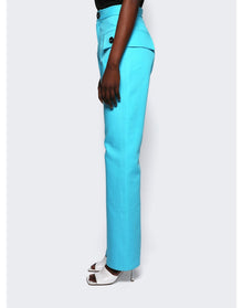 Bottega Veneta | Women | Double Cotton Canvas Trousers | Dip Blue