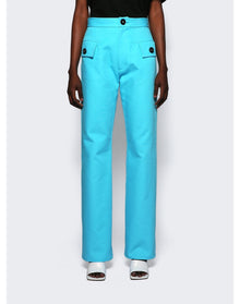 Bottega Veneta | Women | Double Cotton Canvas Trousers | Dip Blue
