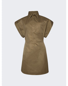 Bottega Veneta | Women | Gabardine Dress | Dark Sand