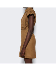 Bottega Veneta | Women | Gabardine Dress | Dark Sand