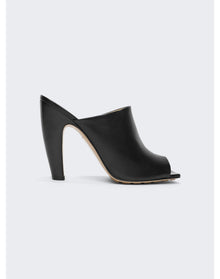Bottega Veneta | Women | High Heel Leather Mule Sandals | Black