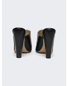 Bottega Veneta | Women | High Heel Leather Mule Sandals | Black