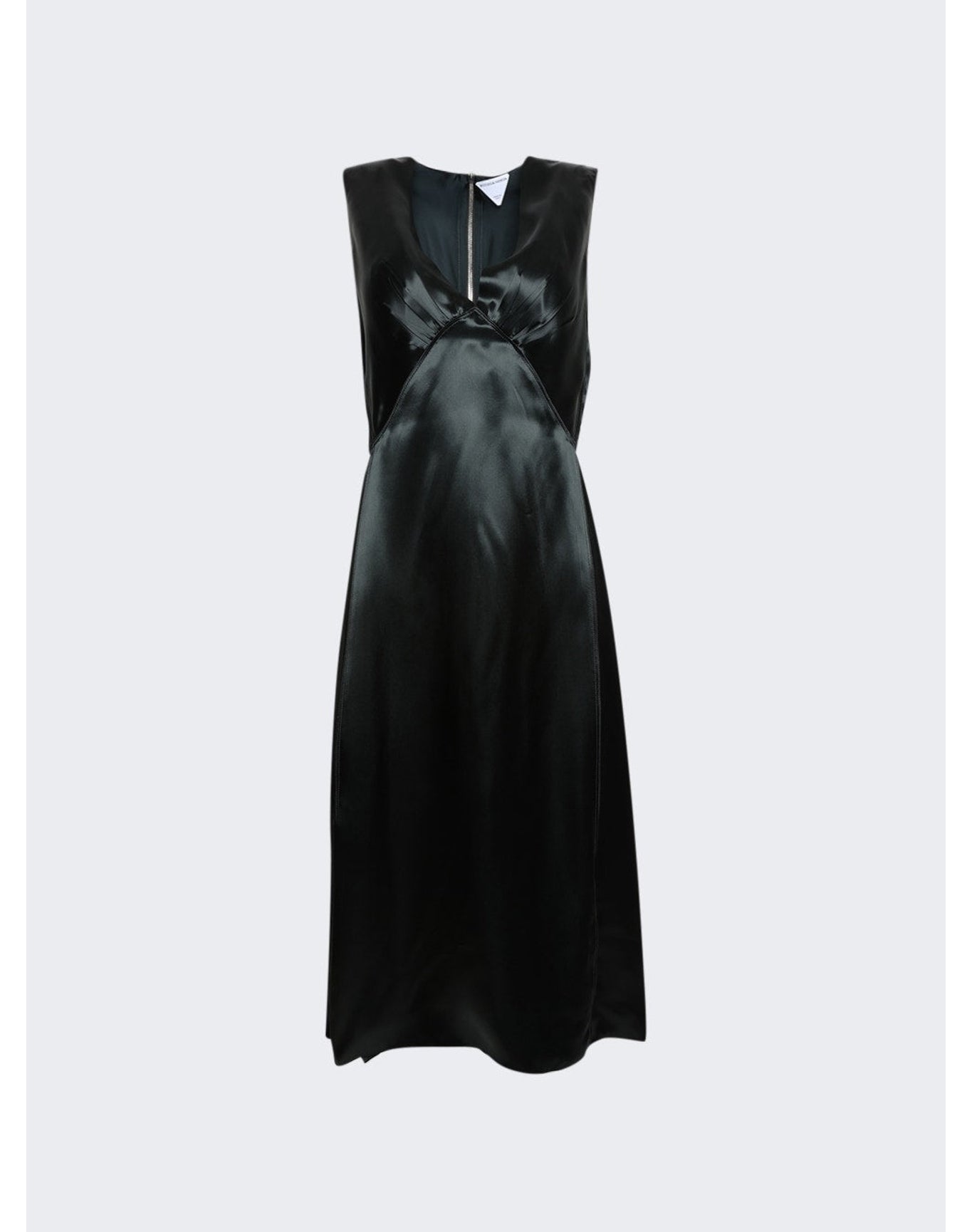 Bottega Veneta | Women | Washed Fluid Shine Midi Dress | Black