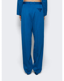 Bottega Veneta | Women | Wool Gabardine Trousers | Pacific Blue