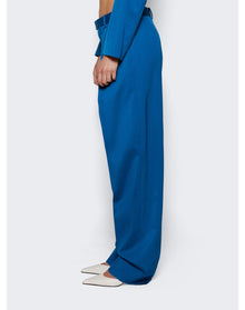 Bottega Veneta | Women | Wool Gabardine Trousers | Pacific Blue