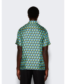 Botter | Men | Classic Short Sleeve Shirt | Blue Fish Silk