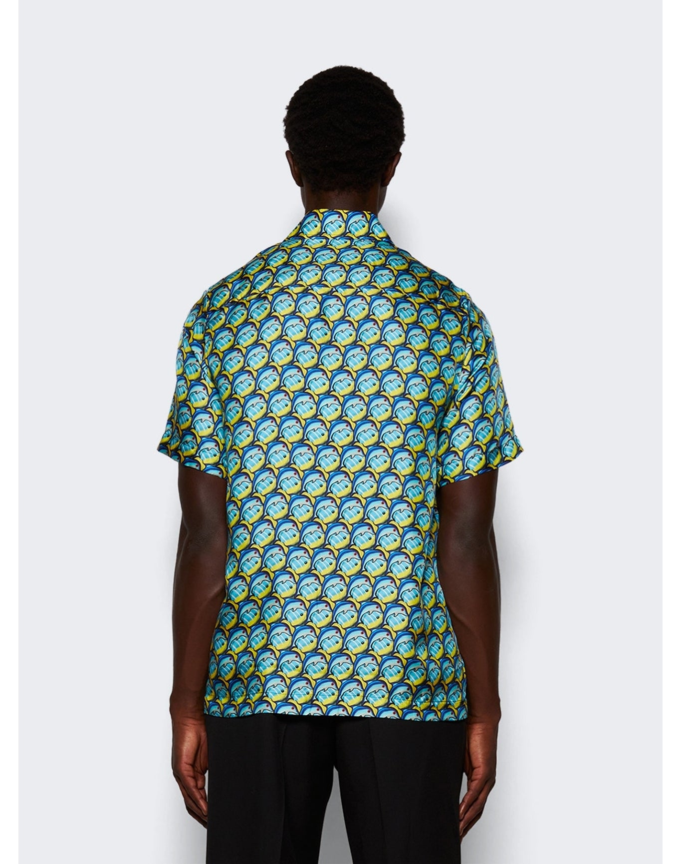 Botter | Men | Classic Short Sleeve Shirt | Blue Fish Silk