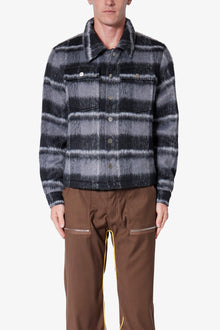 Brushed Flannel Jacket | Black/Grey