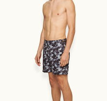 Bulldog Blossom Print Mid-Length Swim Shorts | Piranha Grey