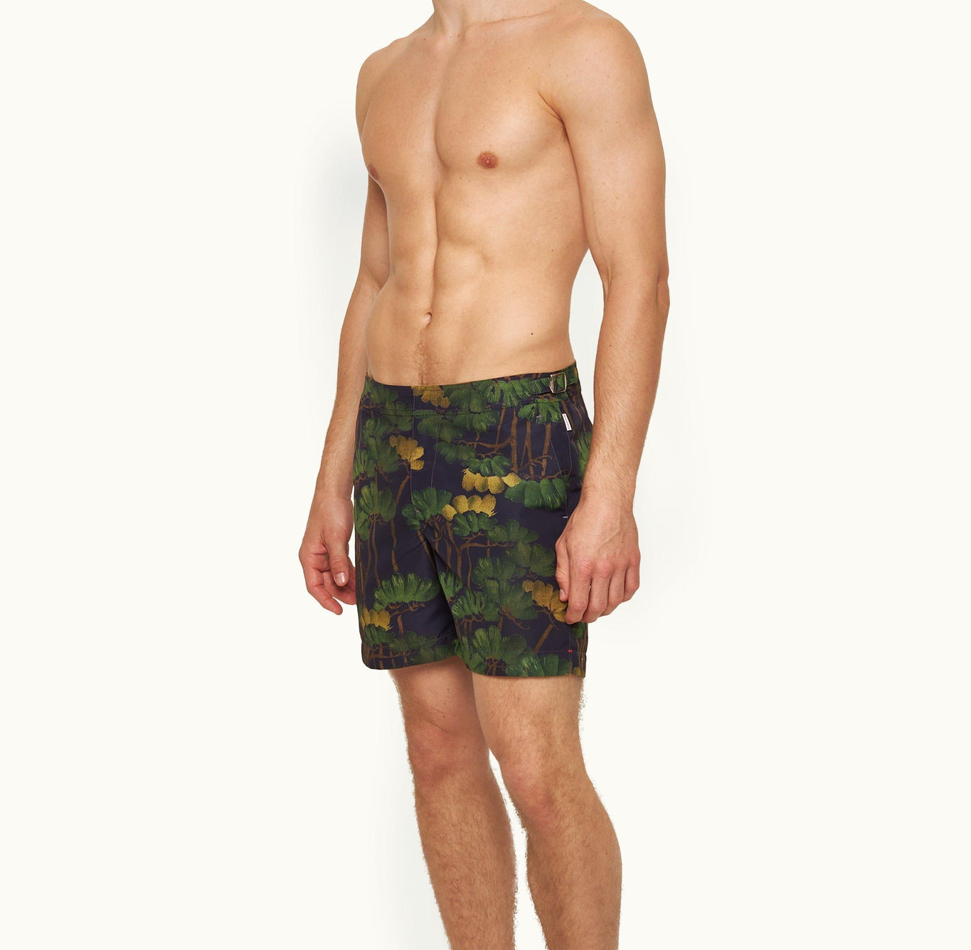 Bulldog Fantasy Floral Mid-Length Swim Shorts | Night Iris