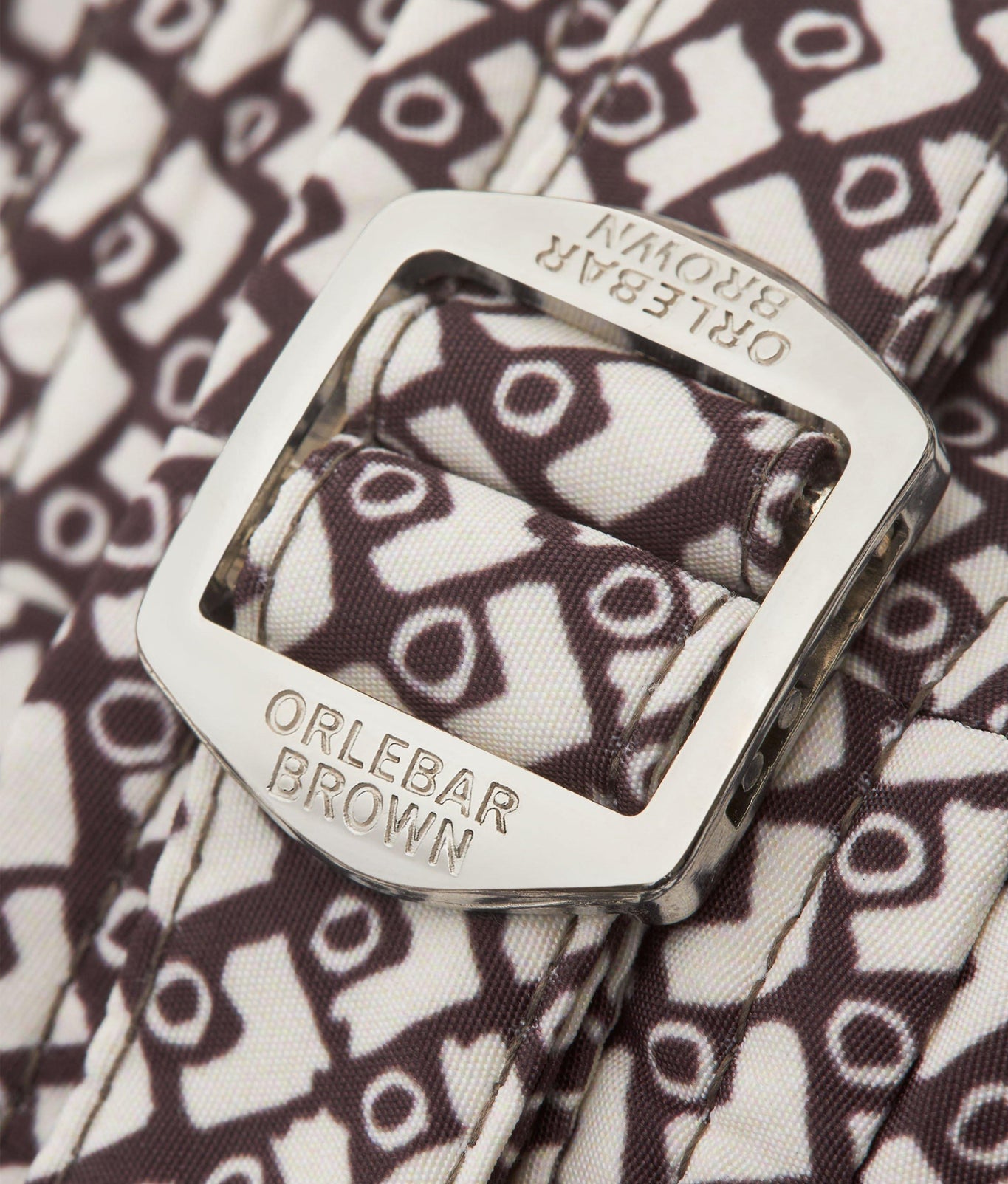 Bulldog Geo Print Mid-Length Swim Shorts | Truffle/White Sand