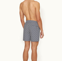 Bulldog Jacquard Domi Jacquard Mid-Length Swim Shorts Woven | Night Iris/White Sand