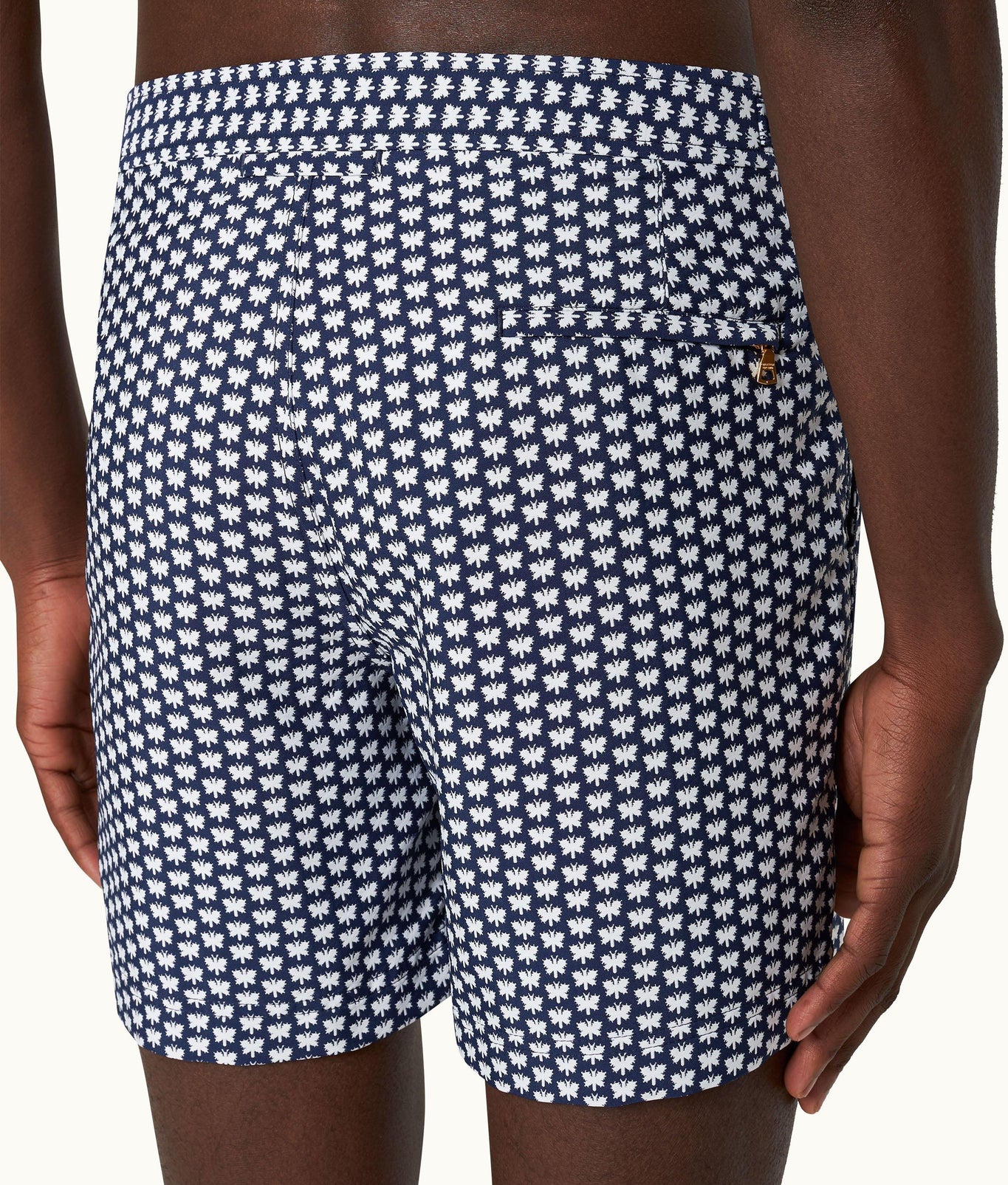 Bulldog Jacquard Flutter Jacquard Mid-Length Swim Shorts Woven | Night Iris/White Sand