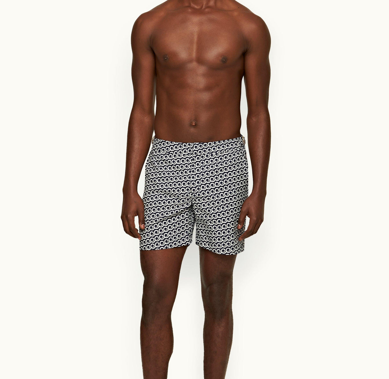 Bulldog Lacuna Jacquard Mid-Length Swim Shorts | Midnight Navy