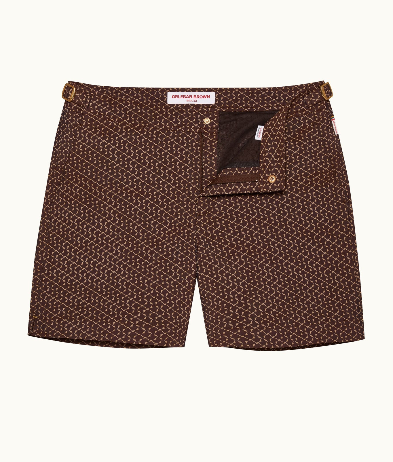 Bulldog Mid-Length Origami Jacquard Swim Shorts | Canela