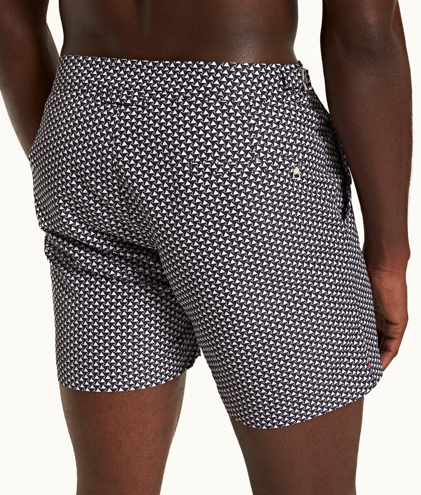 Bulldog Pax Print Mid-Length Swim Shorts | Night Iris