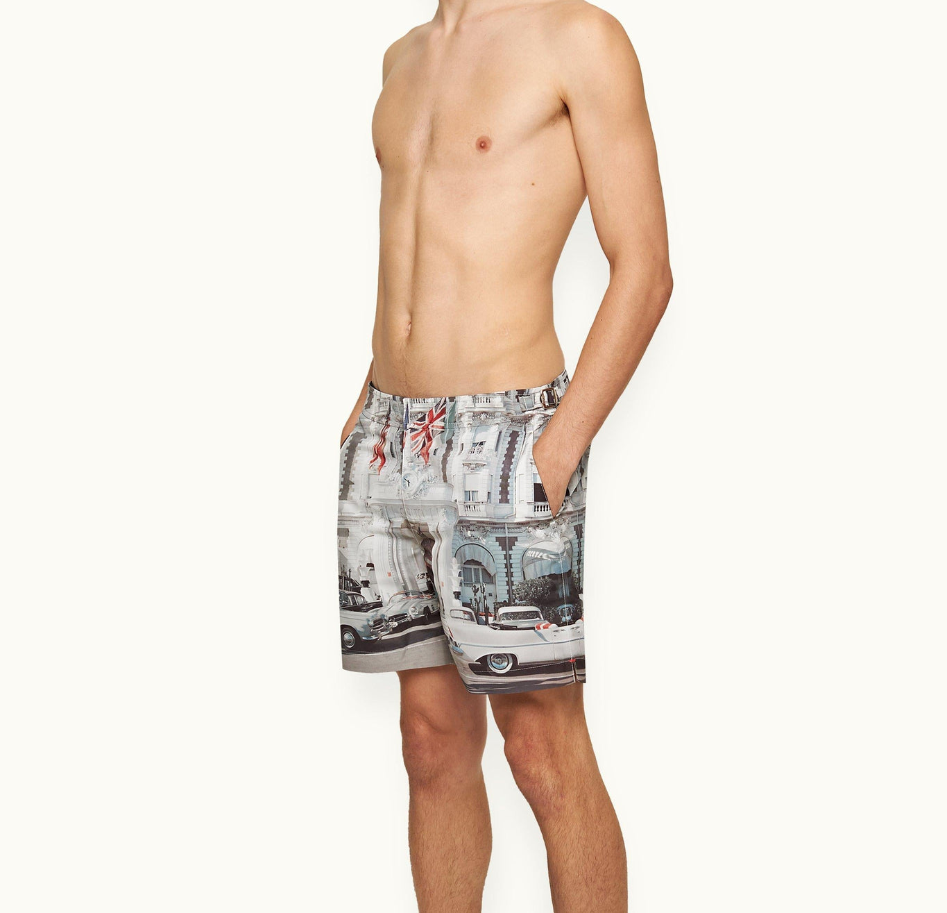 Bulldog Photographic Print Mid-Length Swim Shorts | Carlton Cannes