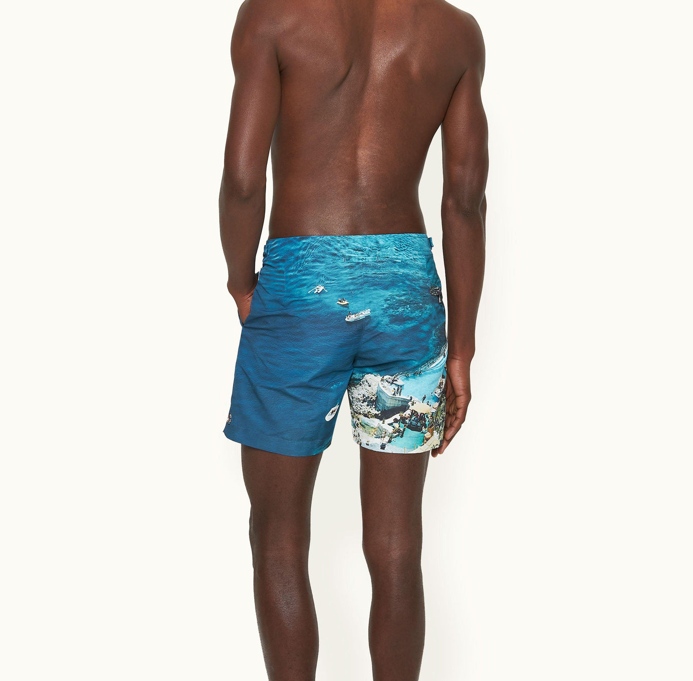 Bulldog Photographic Print Mid-Length Swim Shorts | Seaside Swimming
