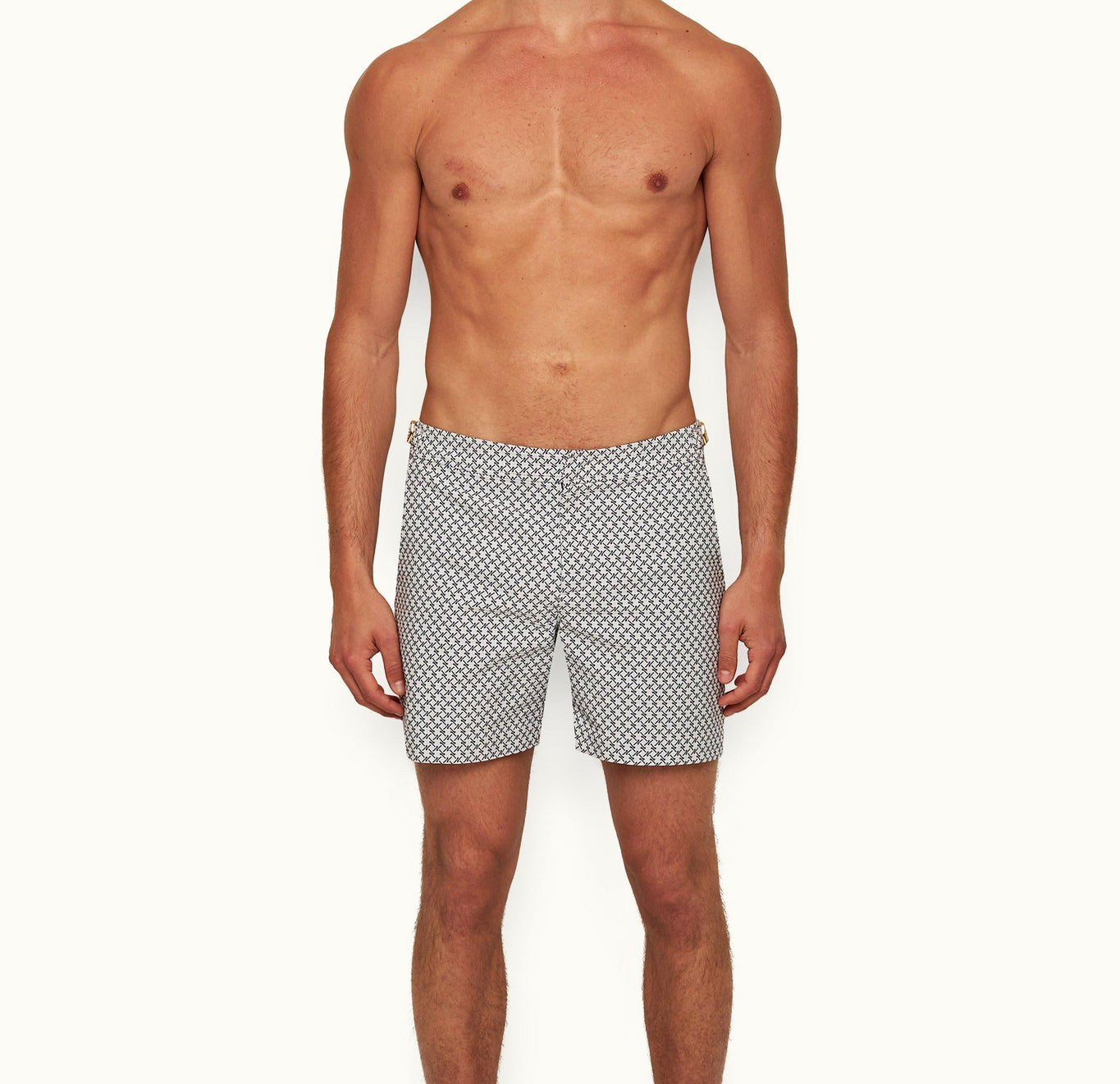 Bulldog Seglas Jacquard Mid-Length Swim Shorts | Cloud/Night Iris