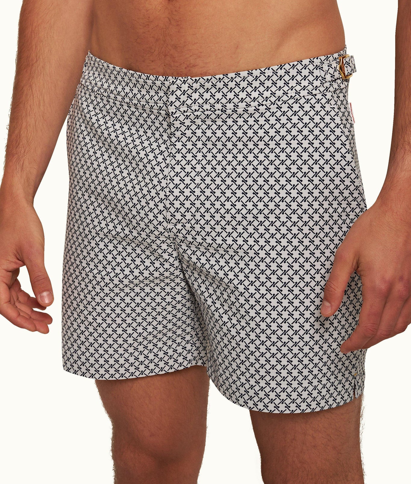 Bulldog Seglas Jacquard Mid-Length Swim Shorts | Cloud/Night Iris