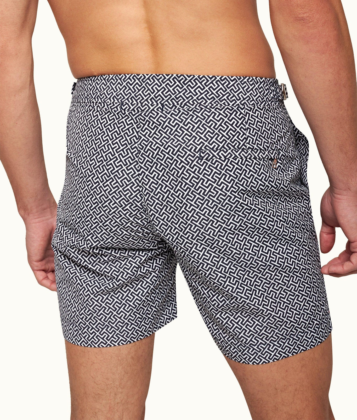 Bulldog Skydiver/Cloud Mid-Length Swim Shorts | Navy