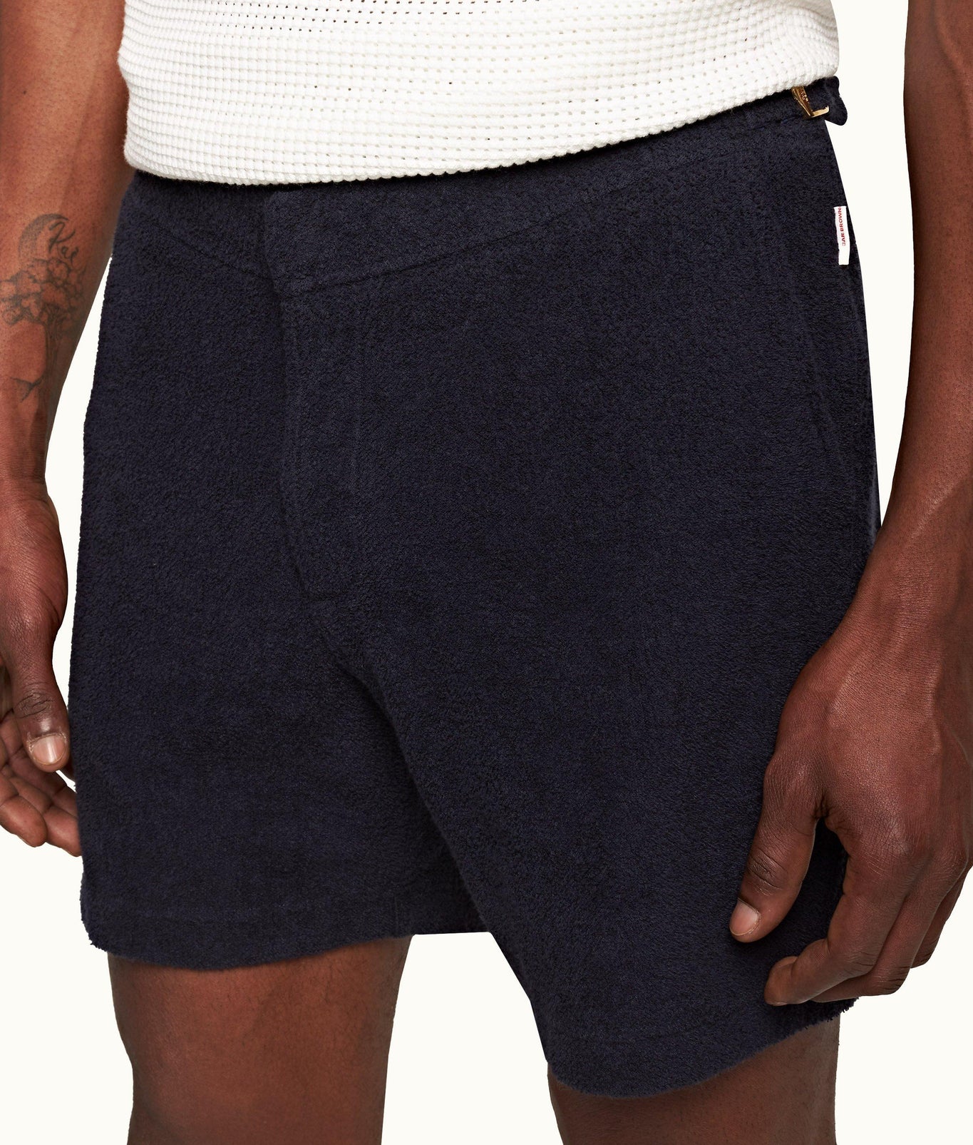 Bulldog Towelling Mid-Length Double-Faced Towelling Shorts | Night Iris