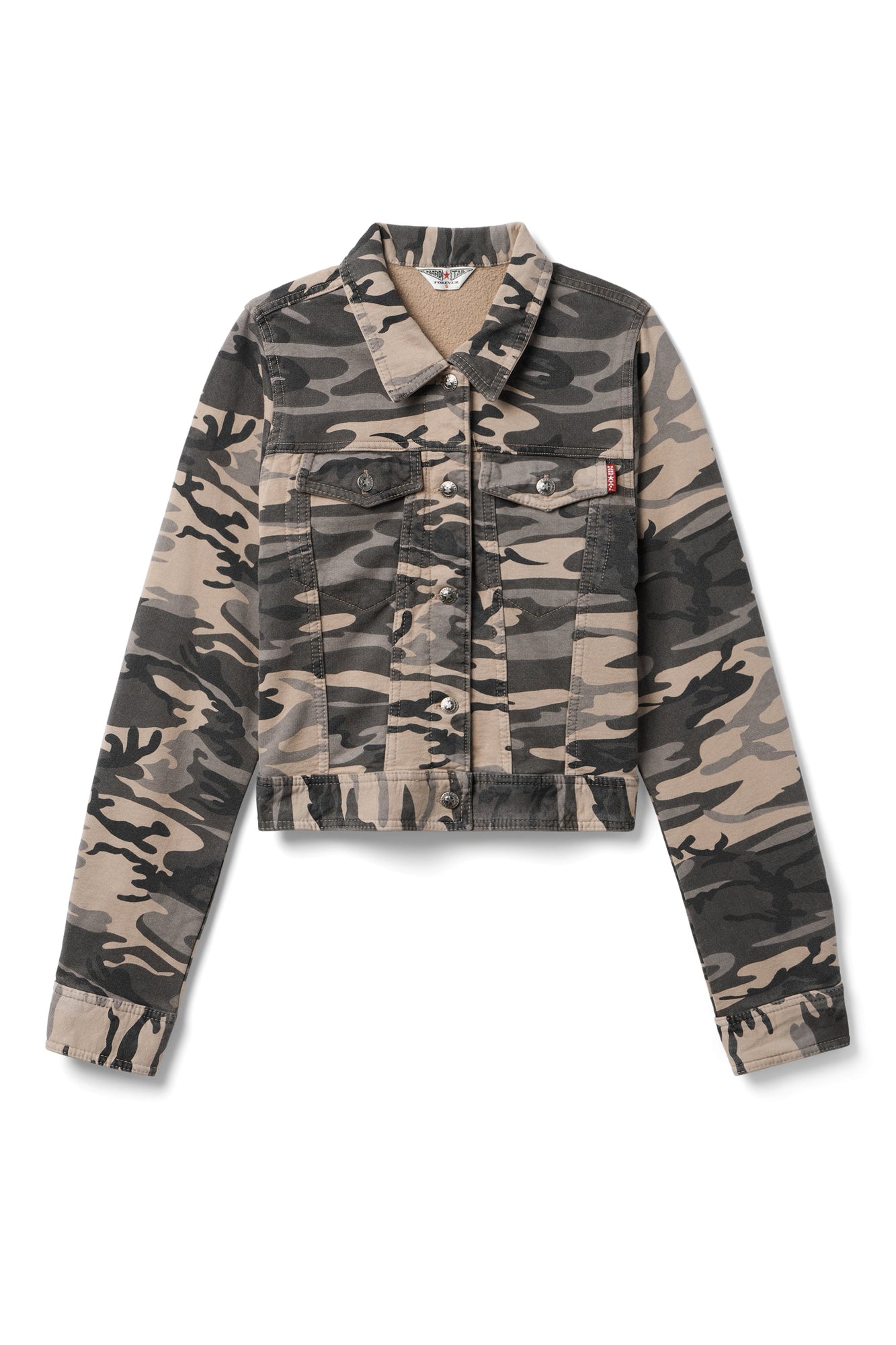 Women | Vintage Camo Fitted Jean Jacket | Camo/Woodsmoke