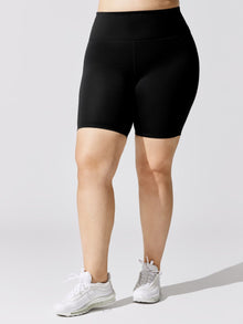 High Rise Biker Short in Cloud Compression | Black