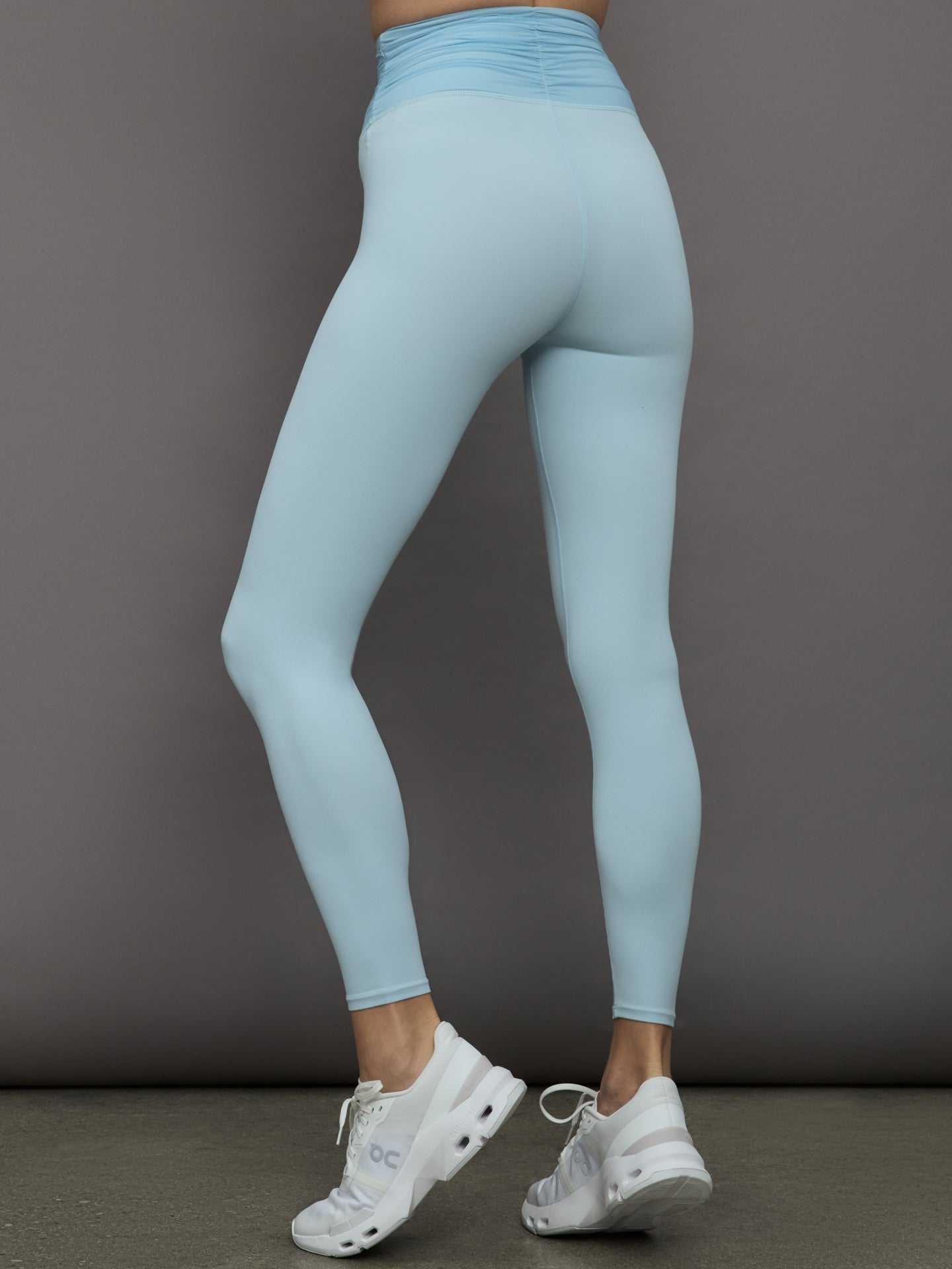 Carbon38 | Ruched Mesh Legging in Melt | Sky Blue