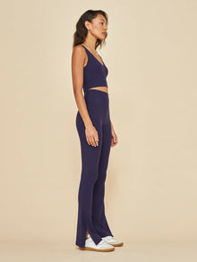 V-Neck Longline Bra in Melt | Evening Blue